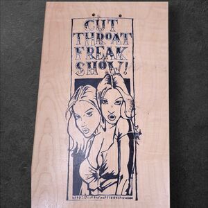 Vintage Skateboard Deck Cutthroat Freak Show Siamese Twins Jeremy Kinison Art